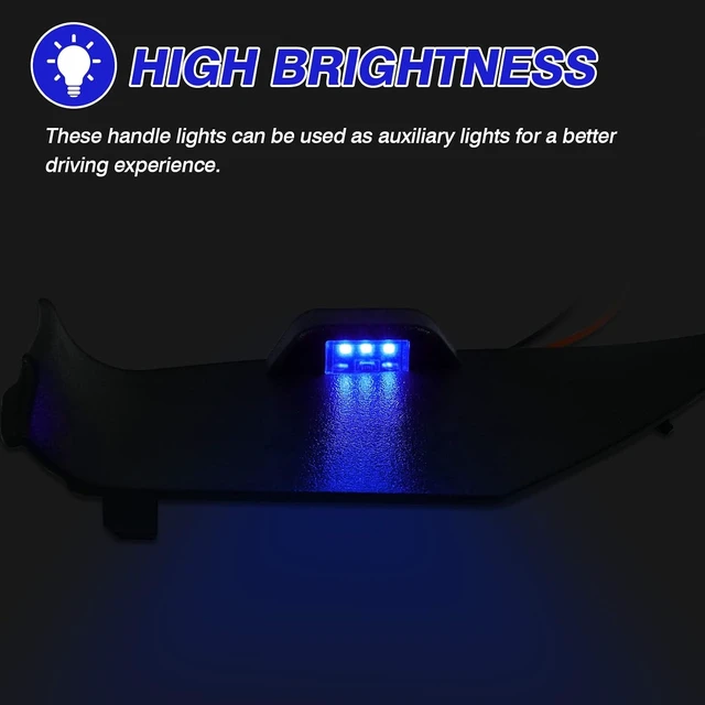 Alt view image 3 of 6 - LED Light for 2018-2023 2024 Toyota Camry Accessories Inner Door Handle Bowl Mood Lighting Decorative Interior Lamp 4PCS Blue