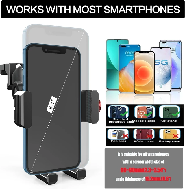 Alt view image 4 of 7 - Aluminum Vent Phone Mount Compatible with Ford F150 (2021-2026)