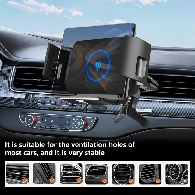 Alt view image 2 of 7 - Wireless Car Charger Mount, 15W Fast Charging Holder