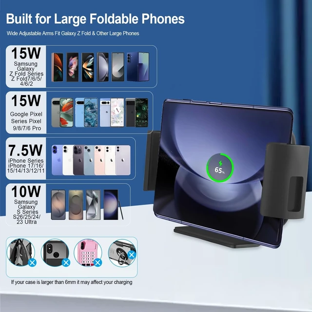 Alt view image 4 of 7 - Wireless Car Charger Mount, 15W Fast Charging Holder