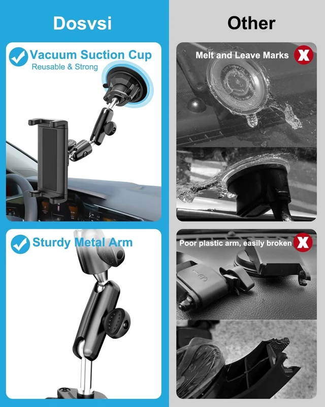 Alt view image 2 of 7 - Z Fold Car Holder, Windshield Mount for Foldable Phone, Super Suction Cup