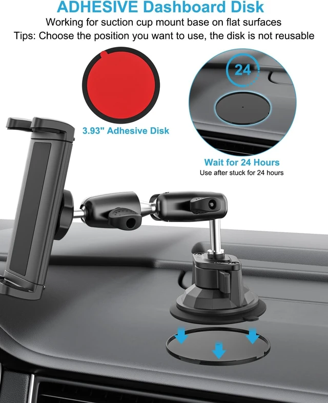 Alt view image 7 of 7 - Z Fold Car Holder, Windshield Mount for Foldable Phone, Super Suction Cup