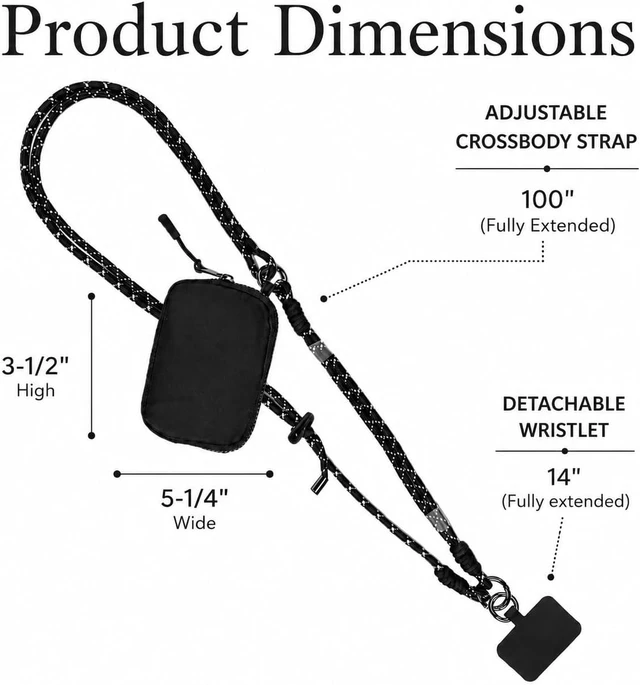 Alt view image 7 of 7 - Active Phone Lanyard Crossbody Rope Strap with Wallet, Teal