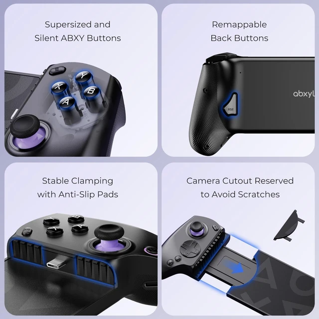 Alt view image 7 of 7 - S8 Lite Type-C Mobile Gaming Controller for iPhone 18 Pro Max/iPhone Duo, iPhone15/16/17, iPad Mini 6/7 Android Phones Tablets, Portable Gamepad with Hall Joystick, Hall Trigger, Customizable