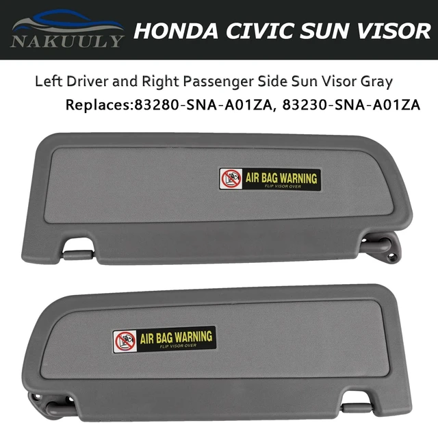 Alt view image 2 of 7 - Sun Visors Atlas Gray Compatible with Honda Civic 2006-2011 Pair