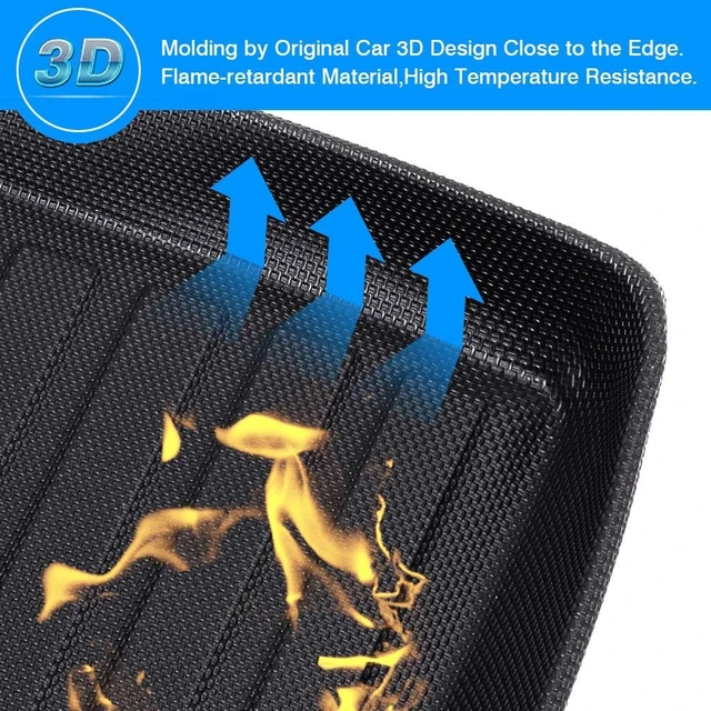 Alt view image 3 of 7 - Civic Cargo Liner - Cargo Mat Fits for 2017-2021 Honda Civic Hatchback (No Sport or Sport Touring Models), All Weather Trunk Floor Mat for Civic Accessories, Heavy Duty Car Mats, Car Accessories