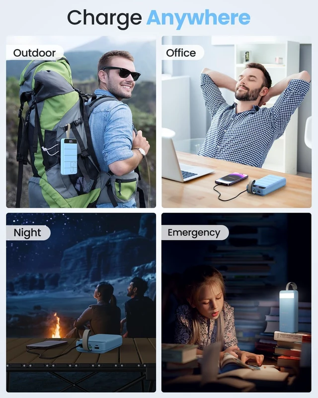 Alt view image 6 of 6 - Portable Charger Power Bank 50000mAh Fast Charging Battery Bank for Camping