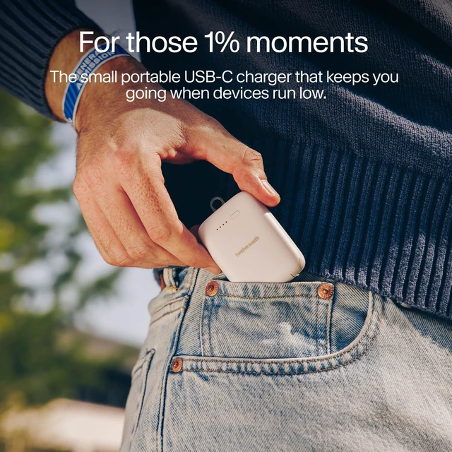 Alt view image 2 of 7 - PowerClip Mini Portable Power Bank 2000mAh Fuchsia