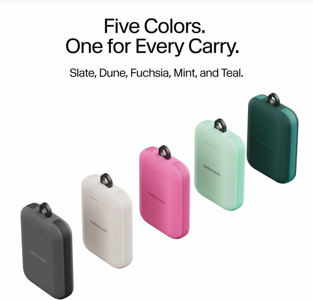 Alt view image 7 of 7 - PowerClip Mini Portable Power Bank 2000mAh Fuchsia