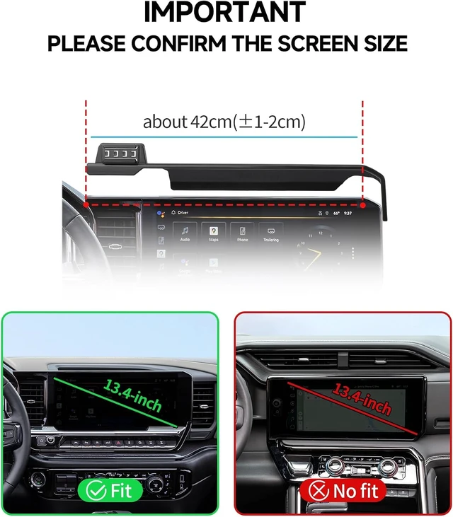 Alt view image 3 of 7 - Qi2.2 25W Wireless Charger Car Phone Mount for Chevrolet Silverado / Sierra