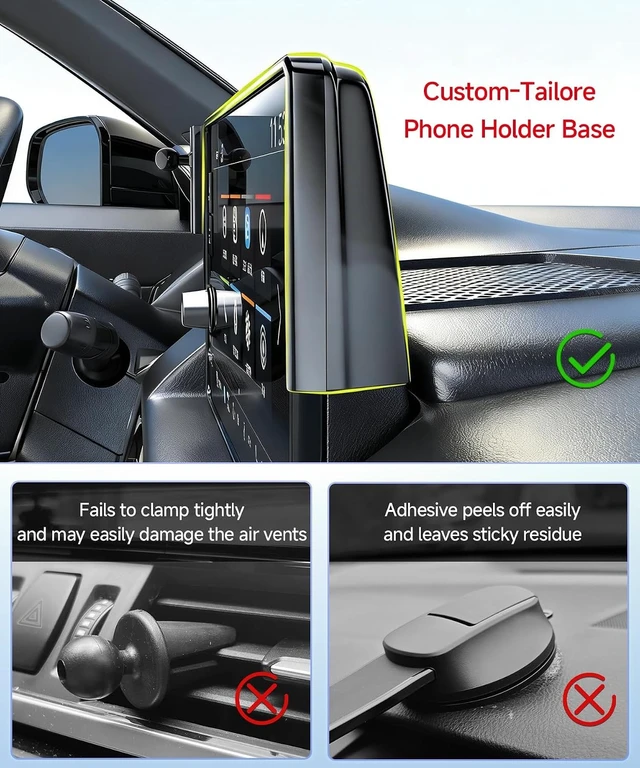 Alt view image 5 of 7 - Qi2.2 25W Wireless Charger Car Phone Mount for Chevrolet Silverado / Sierra