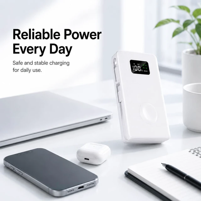 Alt view image 7 of 7 - 20000mAh Portable Charger with Watch Charger, 45W PD Power Bank