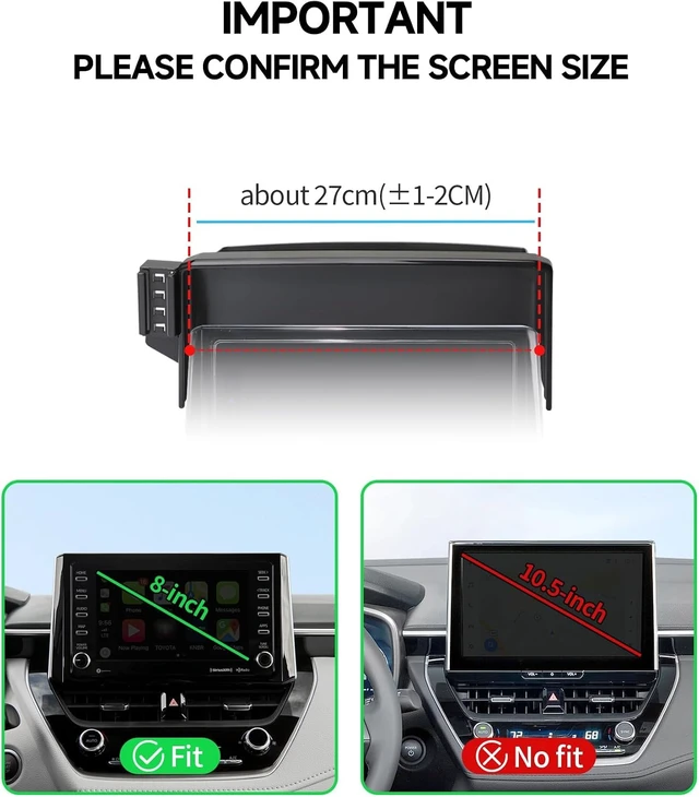 Alt view image 3 of 7 - Qi2.2 25W Wireless Charger Car Phone Mount for Toyota Corolla 2020-2026