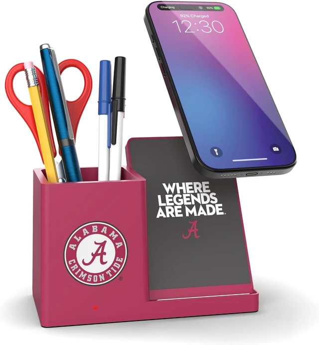 Main image of NCAA Unisex Cell Phone Wireless Charging Stand and Desktop Organizer