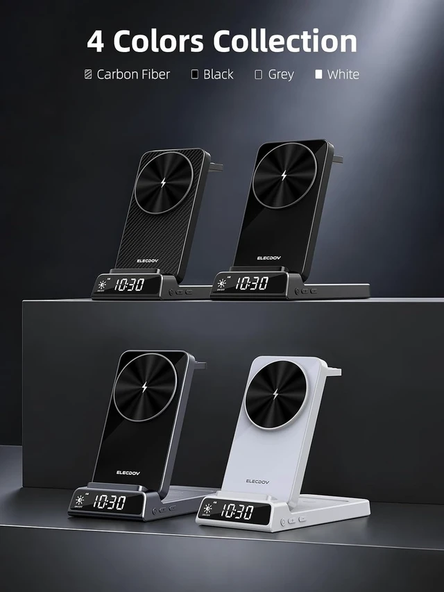 Alt view image 7 of 7 - Magnetic Wireless Charger for , Nightstand Travel Android Charger