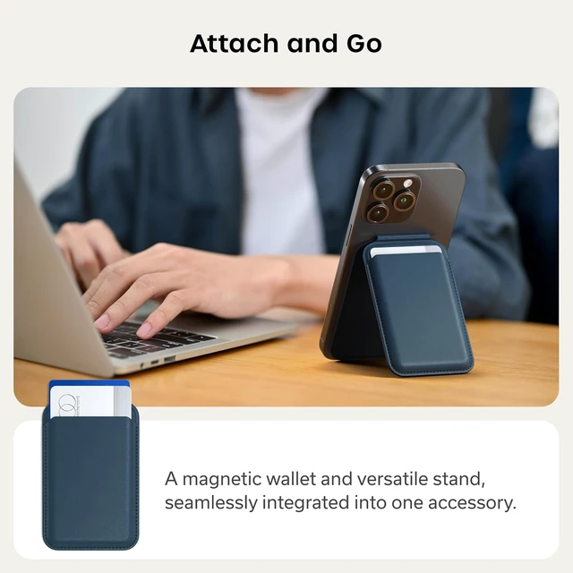 Alt view image 2 of 7 - MagSafe Wallet Stand, Card Holder, NFC Pass-Through