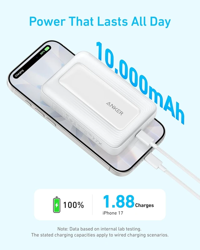 Alt view image 3 of 6 - Zolo Magnetic Power Bank,10,000mAh Magsafe Portable Charger