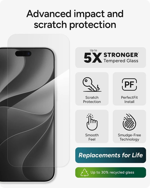 Alt view image 2 of 7 - Glass Elite Screen Protector for iPhone 18 Pro Max