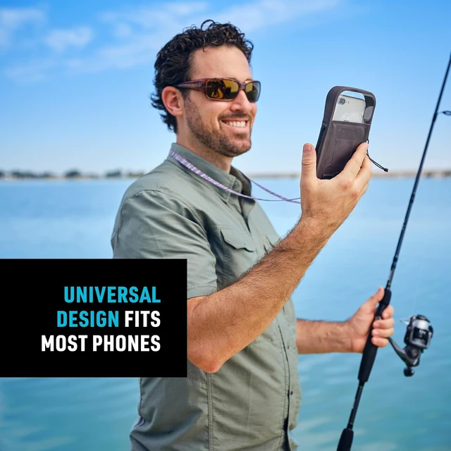 Alt view image 5 of 7 - Runoff Waterproof Phone Case with TRU Zip Technology - IP67 Waterproof Phone Case & Lanyard - Poolside & Beach Accessories for Cell Phone - Charcoal