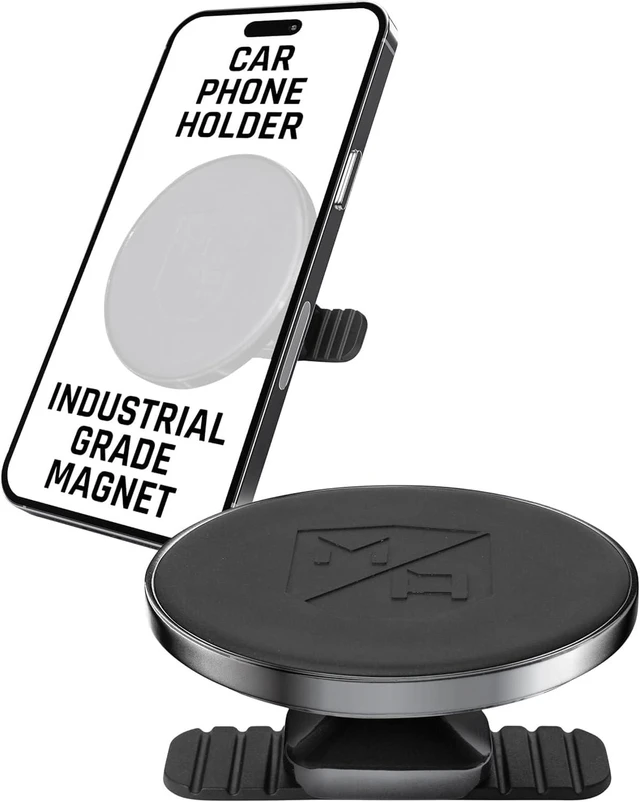 Main image of Slim Mount MS MagSafe Car Phone Holder, Black Chrome