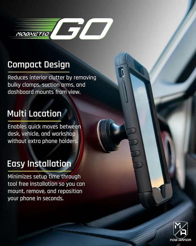 Alt view image 2 of 7 - MobNetic Go Magnetic Car Phone Holder
