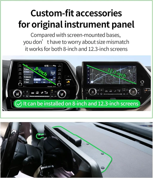 Alt view image 3 of 7 - Car Phone Holder for Toyota Highlander 2020-2026 Magsafe Mount Accessories