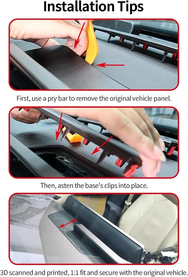 Alt view image 6 of 7 - Car Phone Holder for Toyota Highlander 2020-2026 Magsafe Mount Accessories