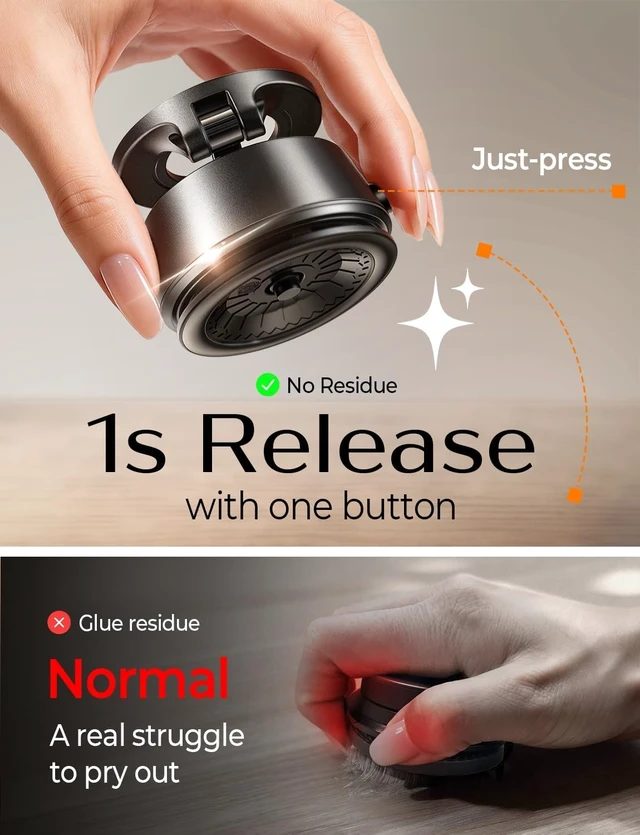 Alt view image 3 of 7 - Suction Phone Mount for CarLeaves No Residue, 360 Adjustable Vacuum Magnetic Phone Holder for Car Dashboard Universal Magsafe Accessories for iPhone 18 Pro Max Air 17 16 15 14 13
