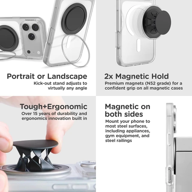 Alt view image 4 of 7 - Low-Pro Grip for MagSafe, Thin Profile- Orange