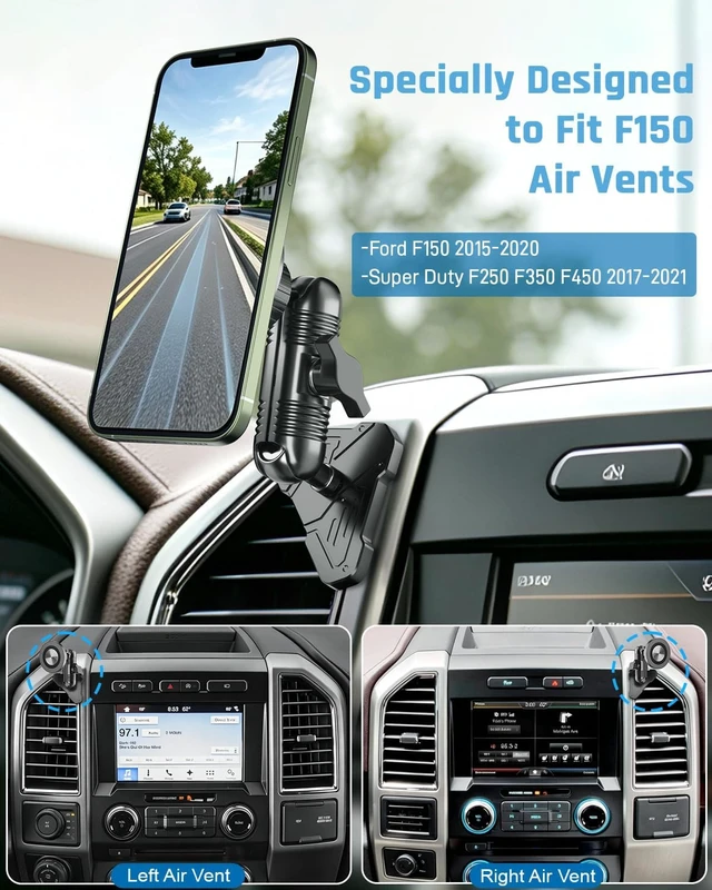Alt view image 4 of 7 - Car Vent Phone Holder for Ford F150 2015-2020 & Super Duty 2017-2021
