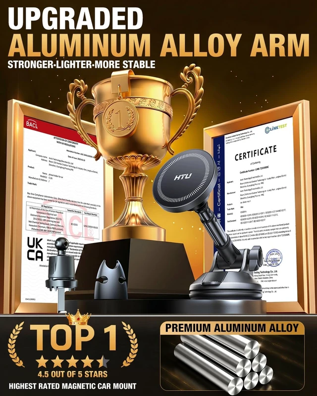 Alt view image 2 of 7 - Military-Grade 85LBS Strongest Suction Upgraded for Magsafe Car Mount