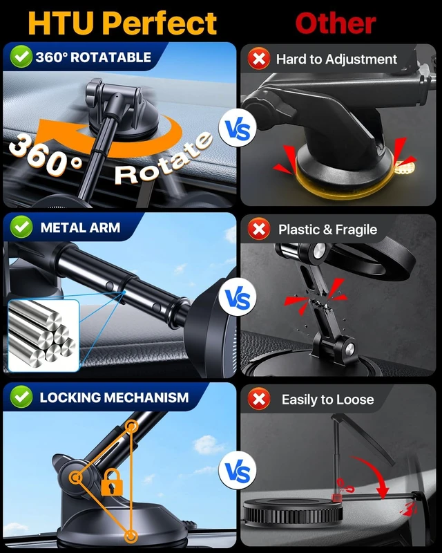Alt view image 7 of 7 - Military-Grade 85LBS Strongest Suction Upgraded for Magsafe Car Mount