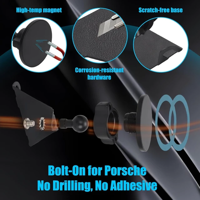 Alt view image 7 of 7 - Magnetic Phone Mount for Porsche 981 991 718