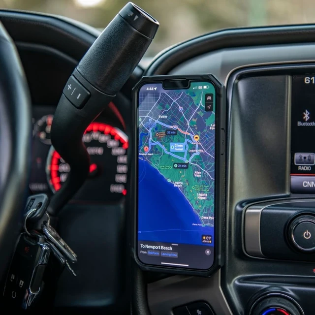 Alt view image 5 of 7 - Dual Magnet Vent Phone Mount, Super Grip Clip (Black)