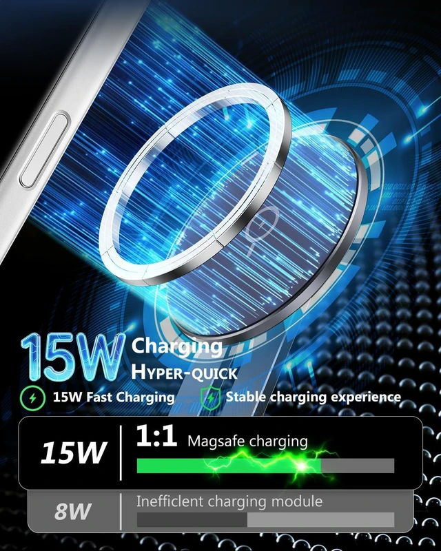 Alt view image 2 of 7 - Tesla Phone Mount Charger: 15W Wireless Car Phone Holder Tesla Model 3/Y AccessoriesStrongest N52 Magnet + 360° Adjustable + Foldable Design Car Mount for Magsafe iPhone & Android
