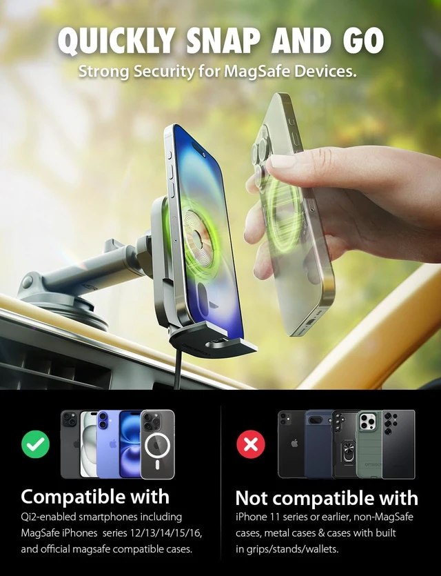 Alt view image 2 of 7 - Extendable MagAlign Car Phone Mount by