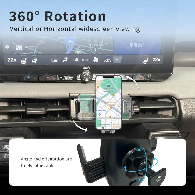 Alt view image 2 of 5 - Car Phone Holder for Toyota RAV4 2026 Accessories, Stable Air Vent Car Phone Holder,360° Adjustable, Cell Phone Car Mount for iPhone Google Pixel Android Phones