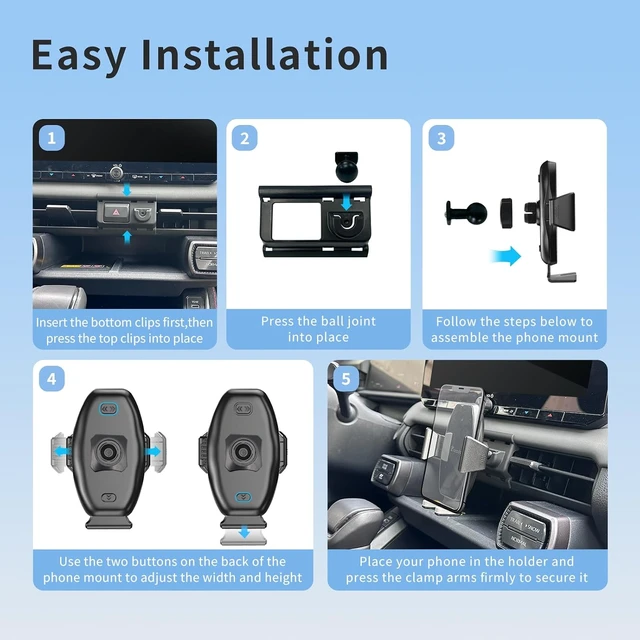 Alt view image 5 of 5 - Car Phone Holder for Toyota RAV4 2026 Accessories, Stable Air Vent Car Phone Holder,360° Adjustable, Cell Phone Car Mount for iPhone Google Pixel Android Phones