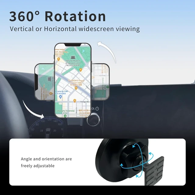 Alt view image 5 of 5 - Car Phone Holder for 2025-2026 Toyota Camry XLE XSE Accessories, 12.3-Inch Screen Magnetic Phone Mount with Storage Box, 360° Rotatable Phone Holder for iPhone 12-17 and Most Smartphones
