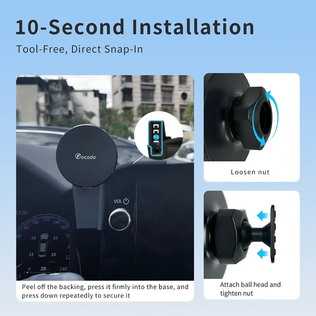 Alt view image 2 of 5 - Car Phone Holder for 2025-2026 Toyota Camry XLE XSE Accessories, 12.3-Inch Screen Magnetic Phone Mount with Storage Box, 360° Rotatable Phone Holder for iPhone 12-17 and Most Smartphones