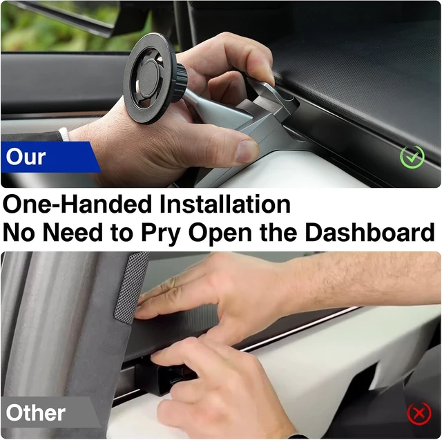 Alt view image 2 of 7 - Magnetic Phone Mount for 2024-2026 Tesla Cybertruck Accessories