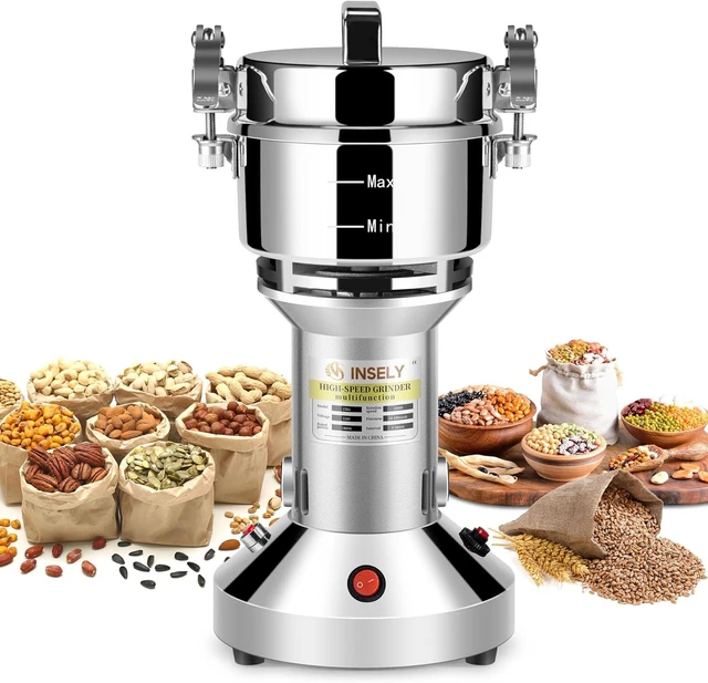 Main image of Grain Mill 150g,flour mill grinder for home,Electric Stainless Steel Grain Grinder for Wheat,Spices,coffee,Corn and Other Dry Food Grinders for Kitchen