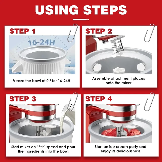 Alt view image 5 of 6 - Ice Cream Maker Attachment for KitchenAid, Ice Cream Maker Bowl