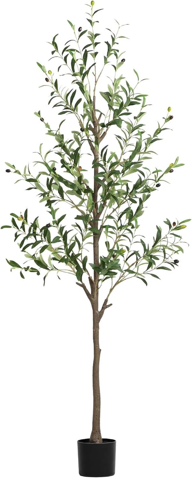 Main image of Olive Tree Artificial Indoor, 6 FT Faux Olive Trees with Planter, Fake Tall Plants with Natural Trunk and Lifelike Fruits for Home Office Decor(1, 6FT)