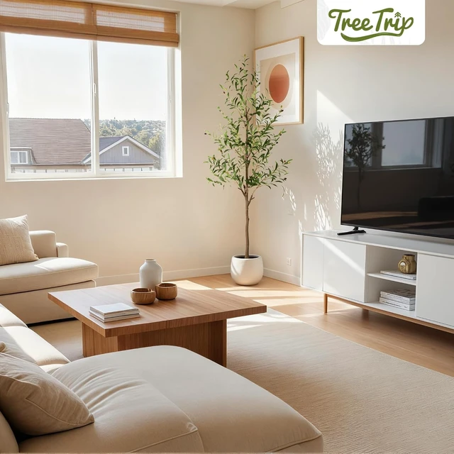 Alt view image 5 of 7 - Olive Tree Artificial Indoor, 6 FT Faux Olive Trees with Planter, Fake Tall Plants with Natural Trunk and Lifelike Fruits for Home Office Decor(1, 6FT)