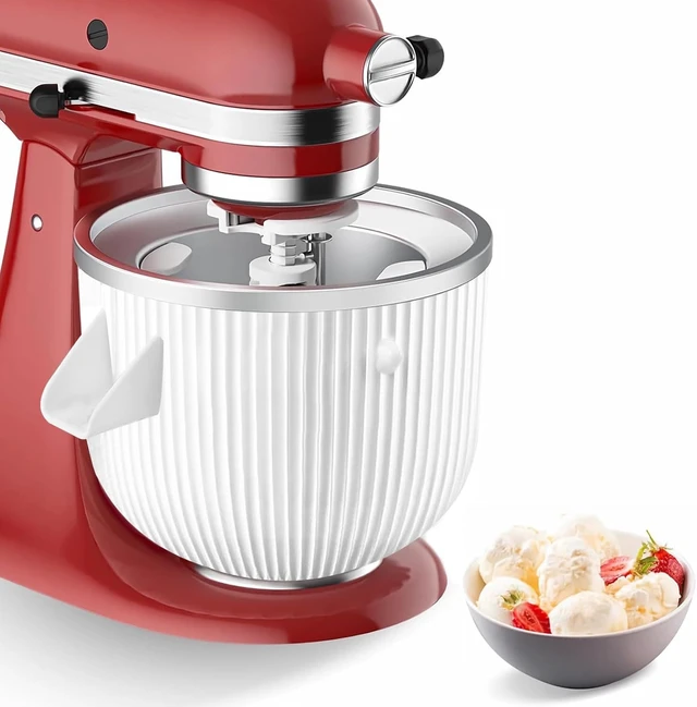 Alt view image 7 of 7 - Ice Cream Maker Attachment for Kitchenaid Stand Mixers, 2 QT Freezer Bowl