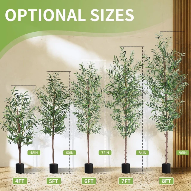 Alt view image 2 of 7 - Artificial Olive Tree,4FT Faux Olive Tree for Home Office Decor