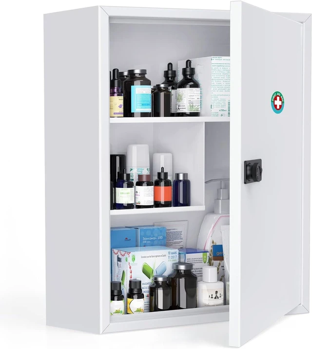 Main image of Locking Medicine Cabinet, Medication Lock Cabinet with Code