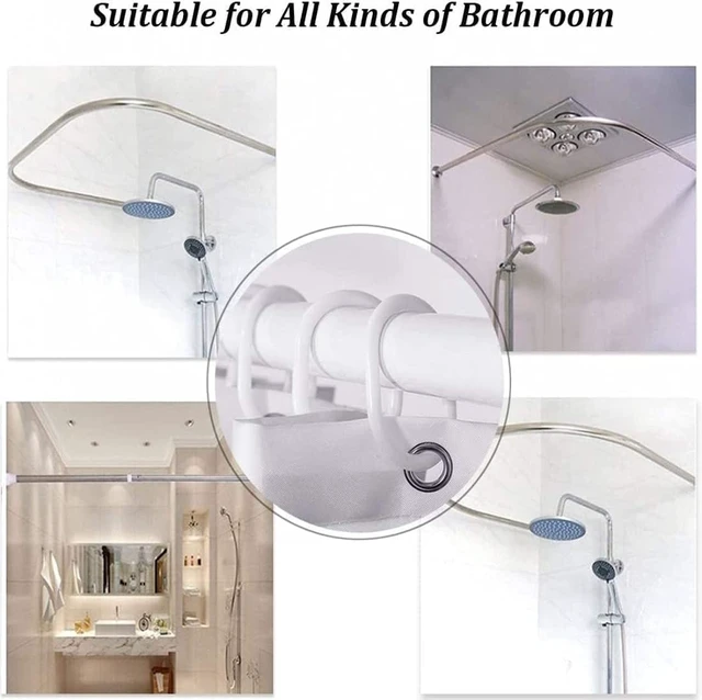 Alt view image 4 of 5 - Cute Sitch Shower Curtain Set 4 Piece with Non-Slip Rugs, Toilet Lid Cover and Bath Mat Cartoon Bathroom Decor 72 x 72inch (Stitch 001)