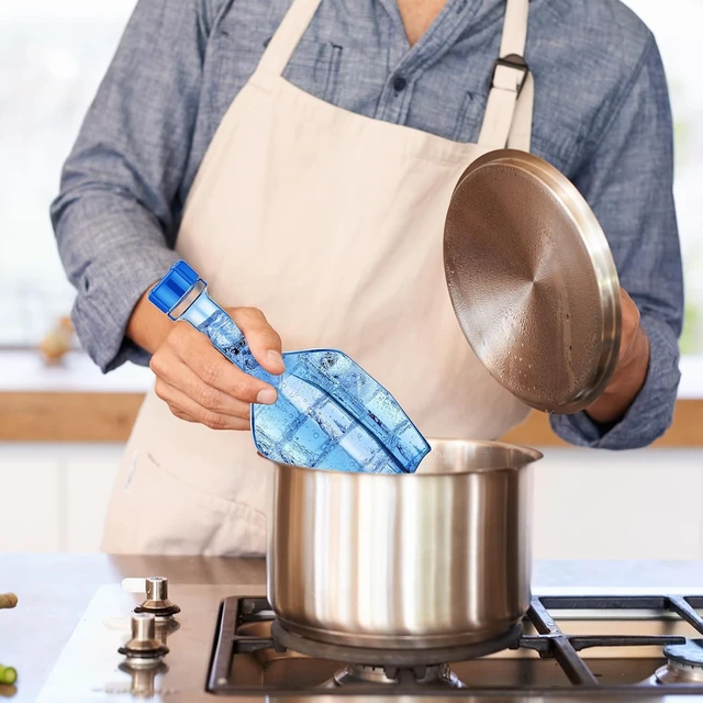 Alt view image 7 of 7 - 2 Packs Cold Paddle Chill Utensil for Chilling Soups Stews, Plastic Cold Paddle Blue Food Chilling Utensils for Other Hot Liquids in Restaurants and Kitchens, 51 oz